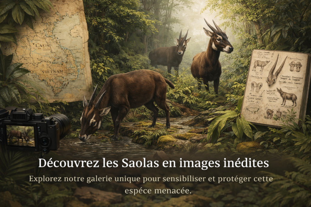 Reproduction des saolas en milieu naturel dans les forêts d’Asie du Sud-Est.
